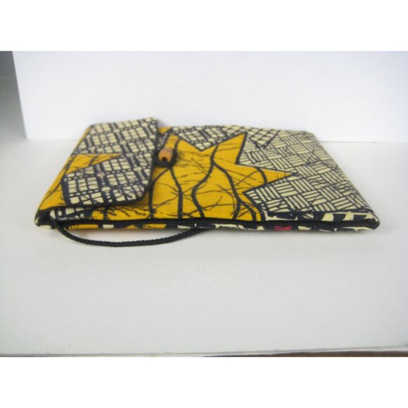 Crossbody African Fabric Handbag Purse Vintage Strap Ghana 100 Cotton - Picture 12 of 12